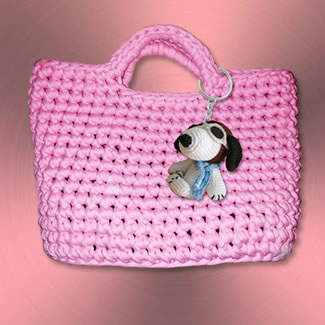 Bolso o cartera tejida a mano. Bolsos personalizados. Carteras personalizadas.Bolsos en trapillo. Talykí Taller de Tejidos y diseño textil