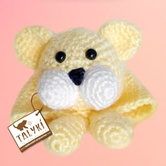 Llaveros tejdos personalizados. Talykí Taller de Tejidos y diseño textil