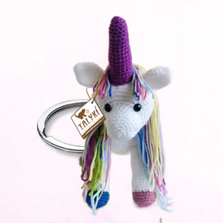 Llaveros tejidos personalizados. Talykí Taller de Tejidos y diseño textil