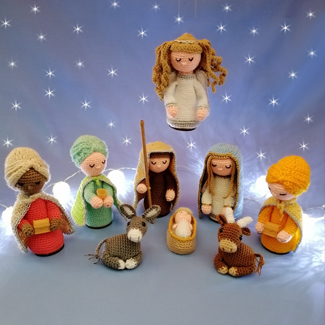 Pesebre de lujo. Artesanías navideñas. Pesebres en crochet. Talykí Taller de Tejidos y diseño textil